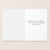 Elegante gouden sneeuwman Kerstmis Folie Kaarten (Binnen)