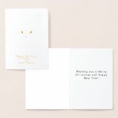 Elegante gouden sneeuwman Kerstmis Folie Kaarten (Display)