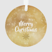 Elegante gouden sneeuwvlokker ornament (achterkant)
