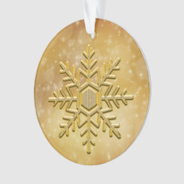 Elegante gouden sneeuwvlokker ornament