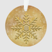 Elegante gouden sneeuwvlokker ornament (voorkant)