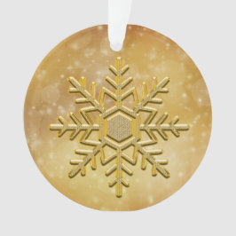Elegante gouden sneeuwvlokker ornament