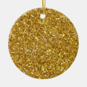 Elegante gouden sprankelingen keramisch ornament (Voorkant)