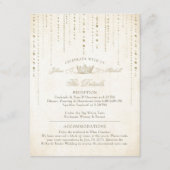 Elegante gouden sprookjeskroon informatiekaartje (Voorkant)