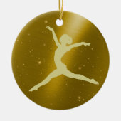 Elegante gouden Starlight danser Keramisch Ornament (Voorkant)