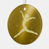 Elegante gouden Starlight danser Keramisch Ornament (Links)