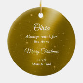 Elegante gouden Starlight danser Keramisch Ornament (Achterkant)