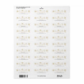 Elegante Gouden Ster Kerst Post Retouradres Etiket (Full Sheet)