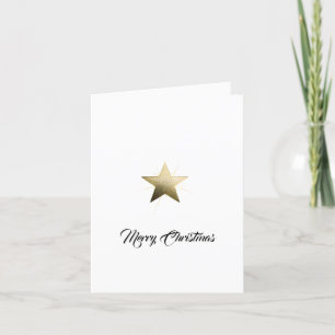 Elegante Gouden Ster met Delicate Gloed Minimalist Feestdagen Kaart