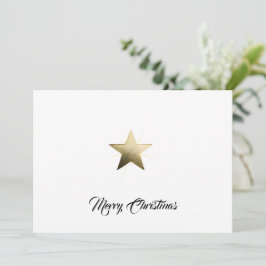 Elegante Gouden Ster met Delicate Gloed Minimalist Feestdagenkaart