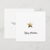 Elegante Gouden Ster met Delicate Glow Minimalist Bedankkaart (Voorkant / Achterkant)