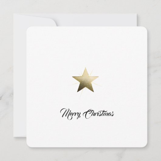 Elegante Gouden Ster met Delicate Glow Minimalist Bedankkaart (Voorkant)