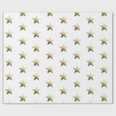 Elegante Gouden Ster met Delicate Glow Minimalist Cadeaupapier (Vlak)