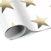 Elegante Gouden Ster met Delicate Glow Minimalist Cadeaupapier (Rol Hoek)