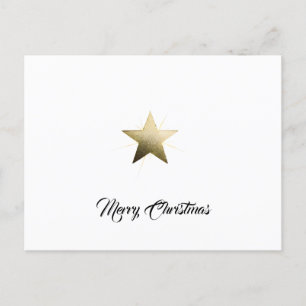Elegante Gouden Ster met Delicate Glow Minimalist Feestdagenkaart