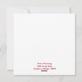 Elegante gouden ster op rood met swirls feestdagenkaart (Achterkant)