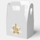 Elegante Gouden Ster Prettig Kerstfeest Bedankdoosjes (Geopend)
