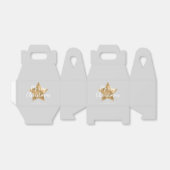 Elegante gouden ster Vrolijk Kerstfeest Bedankdoosjes (Uitgevouwen)