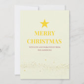 Elegante gouden ster Vrolijk Kerstfeest Feestdagenkaart (Voorkant)