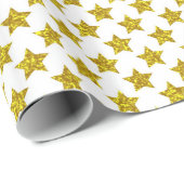 Elegante gouden sterren cadeaupapier (Rol Hoek)