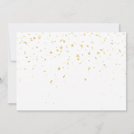 Elegante gouden sterren foto pensioen partij kaart (Achterkant)