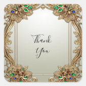 Elegante gouden  Sticker (Voorkant)