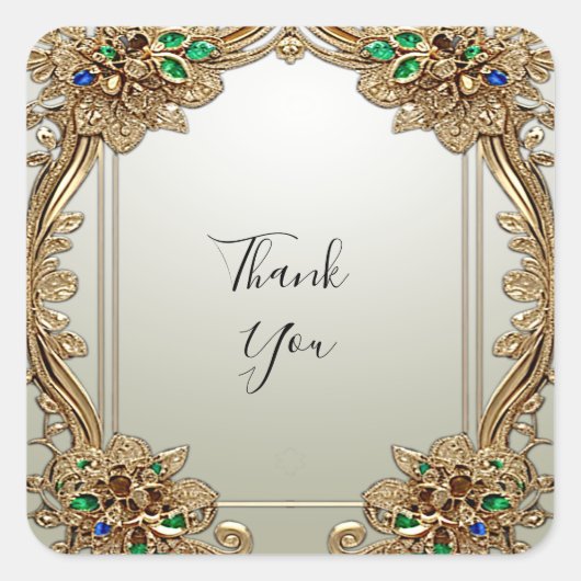 Elegante gouden  Sticker (Voorkant)