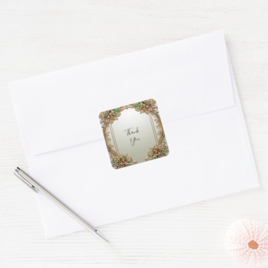 Elegante gouden  Sticker (Envelop)