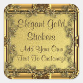 Elegante gouden Stickers (Voorkant)