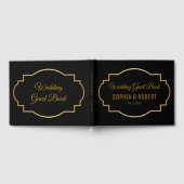 Elegante gouden stijlvolle Script zwart grappige b Gastenboek (Volledig)