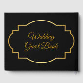 Elegante gouden stijlvolle Script zwart grappige b Gastenboek (Achterkant)