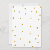Elegante Gouden Stippen Bruiloft Kaart (Achterkant)