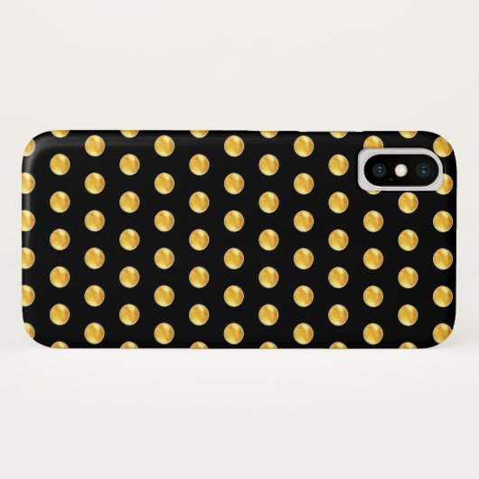 Elegante gouden stippen Case-Mate iPhone case (Achterkant (horizontaal))