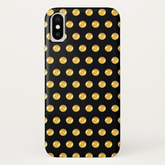 Elegante gouden stippen Case-Mate iPhone case (Achterkant)