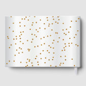 Elegante gouden Stippen en wit satijn gastenboek (Achterkant)