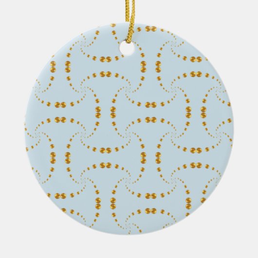 Elegante gouden stippen keramisch ornament (Voorkant)