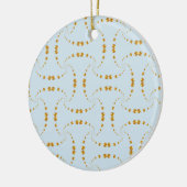 Elegante gouden stippen keramisch ornament (Links)
