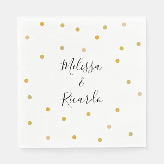 Elegante Gouden Stippen Servet (Voorkant)