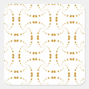 Elegante gouden stippen vierkante sticker