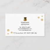 Elegante Gouden Stippen Visitekaartje (Achterkant)