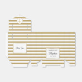 Elegante gouden streep doop bedankdoosjes (Uitgevouwen)