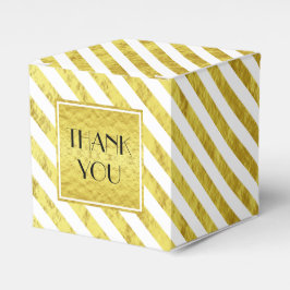 Elegante gouden strepen Dank u Bedankdoosjes
