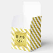 Elegante gouden strepen Dank u Bedankdoosjes (Geopend)