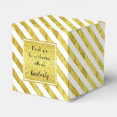 Elegante gouden strepen Dank u Bedankdoosjes (Achterkant)