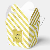 Elegante gouden strepen Dank u Bedankdoosjes (Geopend)