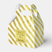 Elegante gouden strepen Dank u Bedankdoosjes (Achterkant)