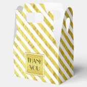 Elegante gouden strepen Dank u Bedankdoosjes (Geopend)