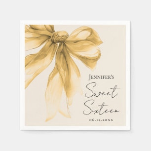Elegante Gouden Strik verleidelijke Script Sweet 1 Servet