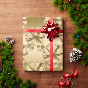 Elegante gouden strikken Glam Christmas Cadeaupapier