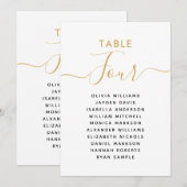 Elegante gouden tafelstoelindeling uitnodiging (Voorkant / Achterkant)